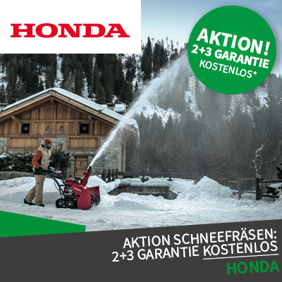 Honda Aktion Schneefräsen Garantieverlängerung